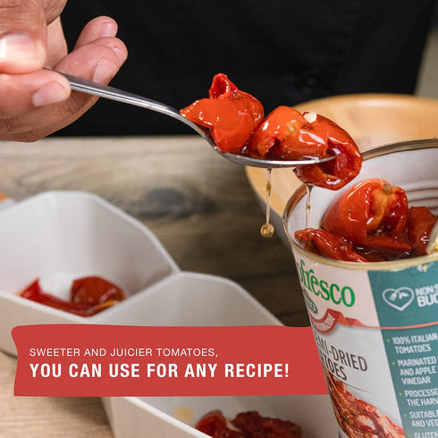 27.5 oz (780 G Greci Semi-Dried Tomatoes in Oil Authentic Italian Soft Sun-Dried, Oven-Roasted and Preserved