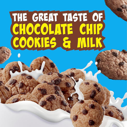 Cookie Crisp 18.3 oz Breakfast Cereal, Chocolate Chip Cookie Taste, Made with Whole Grain, Family Size