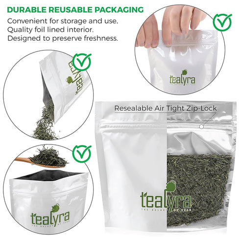 Tealyra - Hibi Uji Gyokuro Luxury Japanese Green Loose Leaf Tea - Rich Umami, 112g (4-ounce)