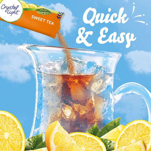 Sweet Tea Naturally Flavored Powdered Drink Mix - Crystal Light, 6 ct Pitcher Packets