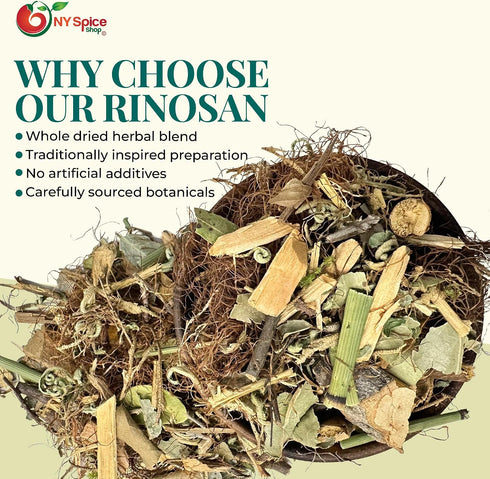 1 NY Spice Shop Rinosan Herb - Pound Rinosan Plant Cut & Sifted - Herbal Leaves -Traditional Dried Herb for Blends