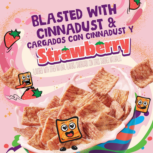 18.8 oz Cinnamon Toast Crunch Breakfast Cereal, Crispy Strawberry Cereal, Family Size