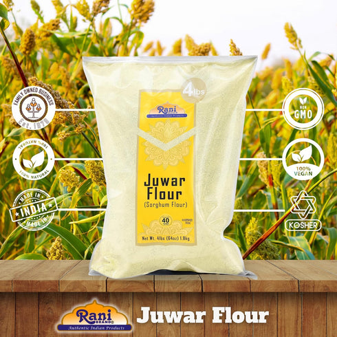 64oz (4lbs) 1.81kg Rani Juwar (Sorghum) Flour Bulk ~ All Natural | Vegan | Gluten Friendly | NON-GMO | Kosher | Indian
