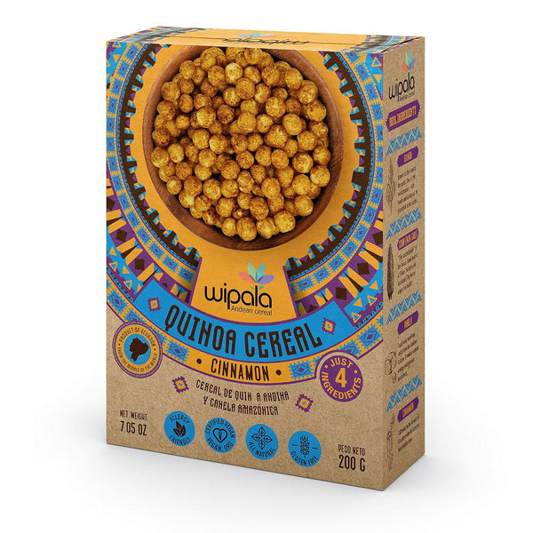 Wipala, Quinoa Cereal with Cinnamon & Panela, 7 oz bag - Vegan,