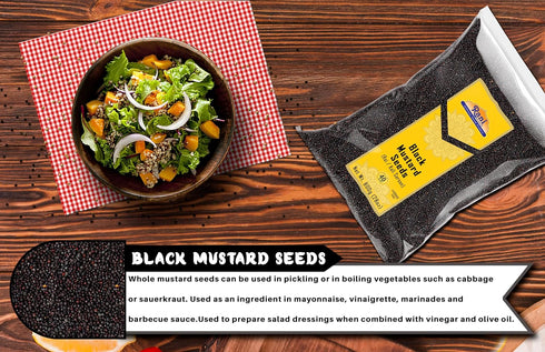 28oz (800g) Rani Black Mustard Seeds Whole Spice (Kali Rai) ~ All Natural | Gluten Friendly | NON-GMO | Kosher | Vegan