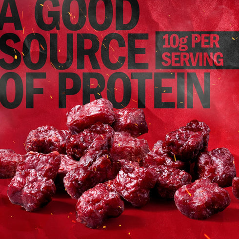 10g 70 100% Jack Link's Beef Tender Bites, Teriyaki, Half Pounder Bag - Flavorful Meat Protein Snacks for Lunches