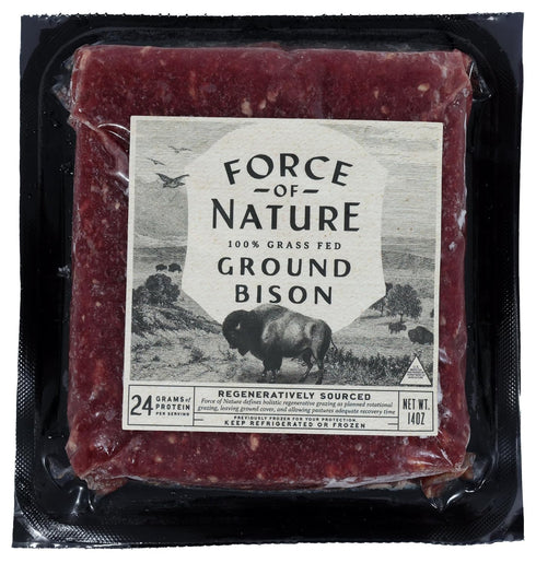 Force of Nature Meats Regenerative Ground Bison, 14 OZ