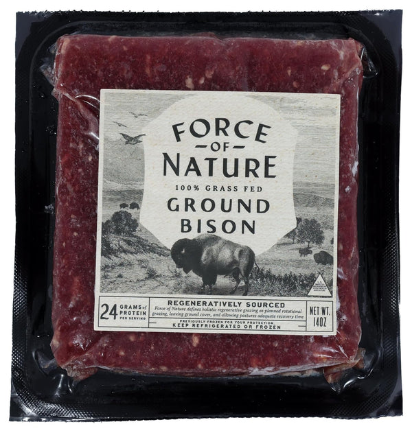 Force of Nature Meats Regenerative Ground Bison, 14 OZ