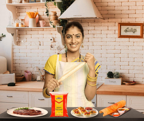Rani Kashmiri Chilli Powder (Deggi Mirch, Low Heat), Ground Indian Spice, 7oz (200g), All Natural, Vegan