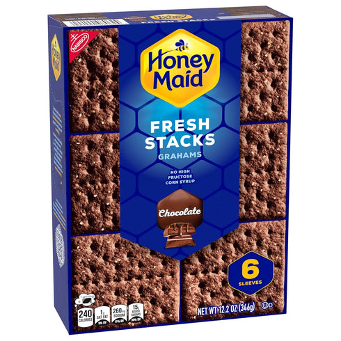 6 (36 Packs) HONEY MAID Fresh Stacks Chocolate Graham Crackers, Bulk Travel Snacks, Boxes Multi Snack