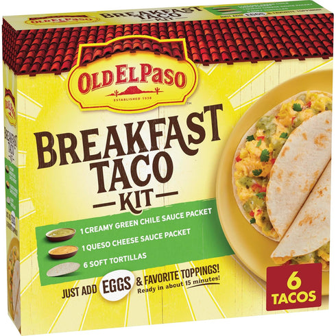 Old El Paso Breakfast Taco Kit with Sauces and Soft Tortillas, Makes
