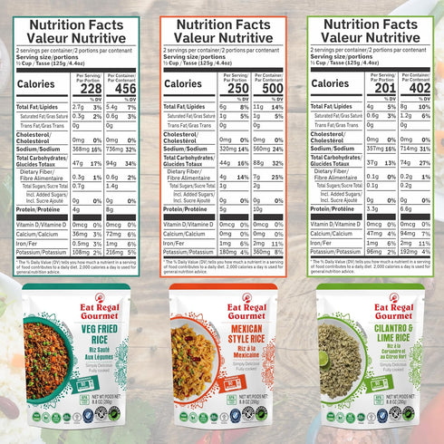 Pack, 1.5 2x 2x 2x 6 Pack 8.8 oz Eat Regal Rice Variety Fully Cooked Ready to Eat Rice, Ready in Minutes, Veg Fried