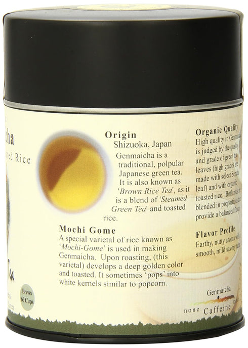 The Tao of Tea, Genmaicha Green Tea and Toasted Rice, Loose Leaf, 3.5 Ounce Tin