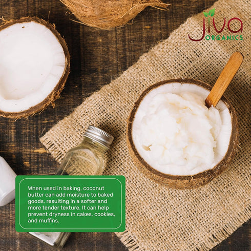 16 Jiva Organics RAW Organic Coconut Butter Ounce Jar - Creamy, Unsalted