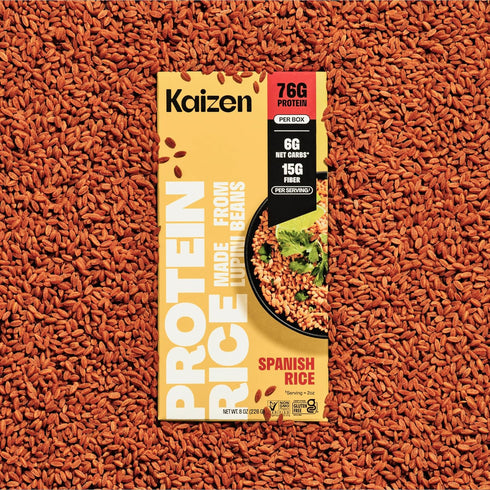 20g (6g 8 Pack 3 Kaizen Spanish Protein Rice, Protein, Low Carb Net Carbs), Keto-Friendly, Gluten-Free, Made
