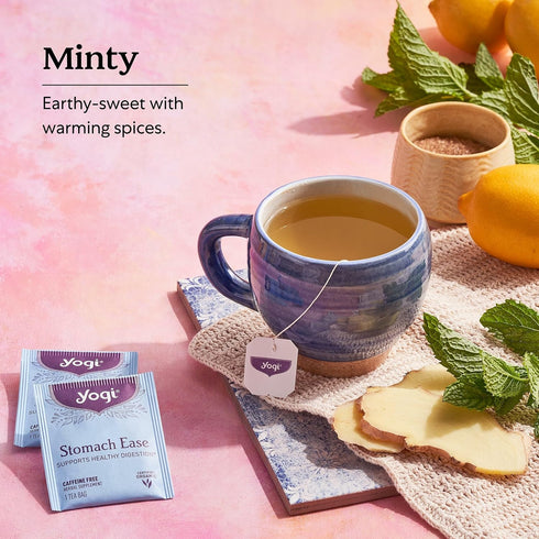 16 Pack (4 Packs) Yogi Tea Stomach Ease - Bags per - Digestive Tea to Help Soothe & Calm the Stomach - Includes