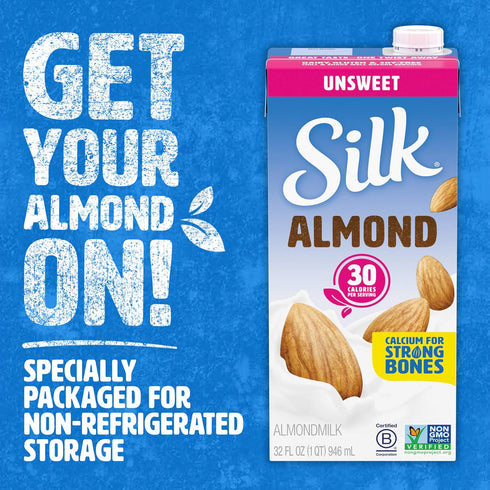 32 oz. (WWI00172) Silk Almond Milk Original Unsweetened