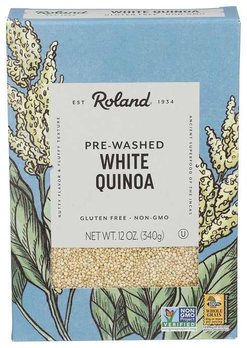 Roland Foods White Quinoa, Pre-washed, Specialty Imported Food, 12-Ounce