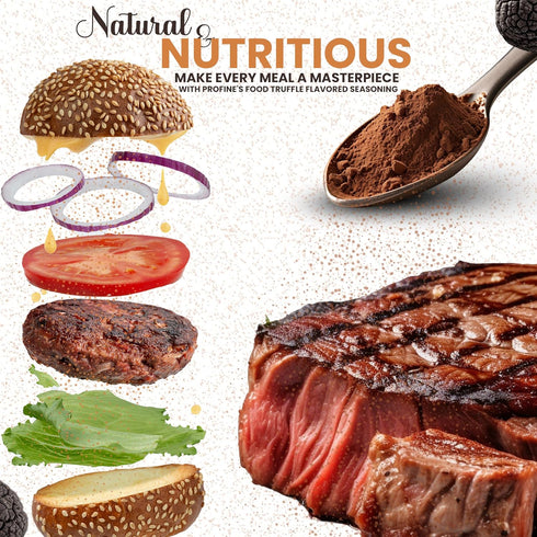 Profine Food Tuber Black Truffle Powder, 75g Pet Container - Organic Truffle Seasoning with 20% Black Truffles