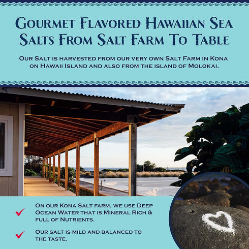 Set Set) 2oz. (6oz. Sea Salts of Hawaii Seasoning Sea Salts Spice (Chef Great for Grilling, Cooking and Gifting. All