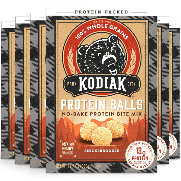 Kodiak Cakes Oatmeal Protein Ball Mix, Snickerdoodle, High Protein, 100% Whole Grains,