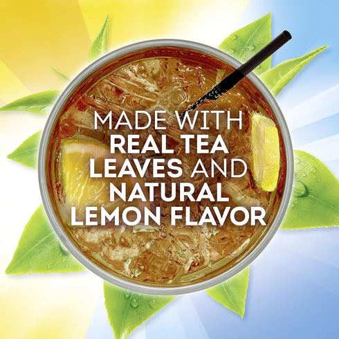 28 (Pack 2) Lipton Lemon Sweetened Iced Tea Mix, Makes Quarts