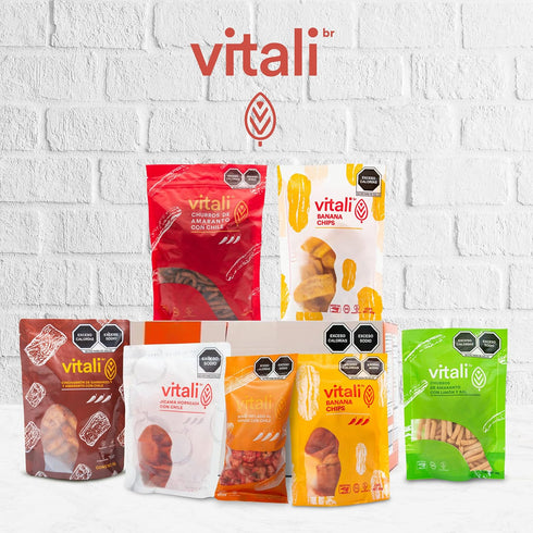 Maria Bonita 30gr 30 (4 PACK) Chicharron de garbanzo y amaranto con chile /Chicharron of chickpea and amaranth