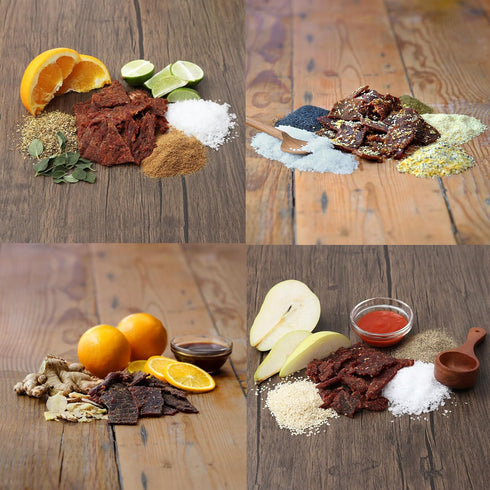 Pack, 2.2oz 4 Pack Field Trip Grass Fed Beef Jerky Variety Healthy Gluten Free Snacks, All Natural, Paleo-Friendly Meat