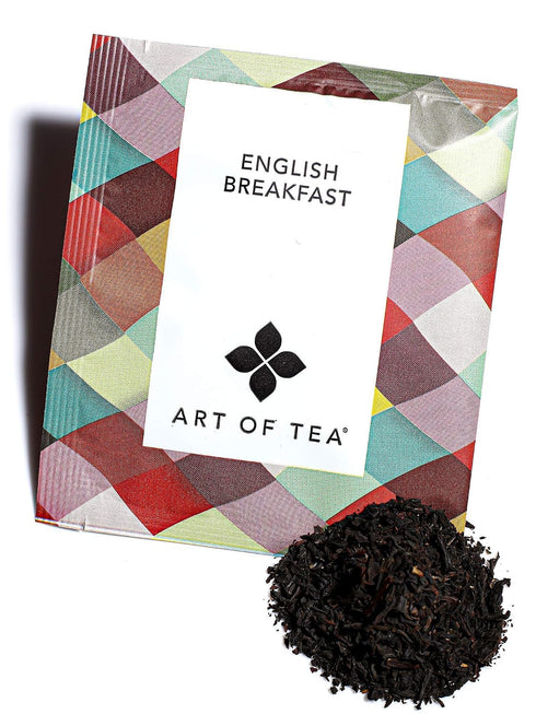 12 Count Art of Tea | Organic English Breakfast | Pyramid Tea Bag Sachets Sampler