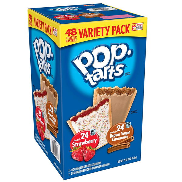 Kellogg's Pop-Tarts Breakfast Toaster Pastries, Flavored Variety Pack, Frosted Brown Sugar Cinnamon, Frosted