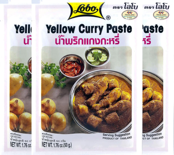 Lobo Thai Yellow Curry Paste - No MSG, No Preservatives, No Artificial Colors