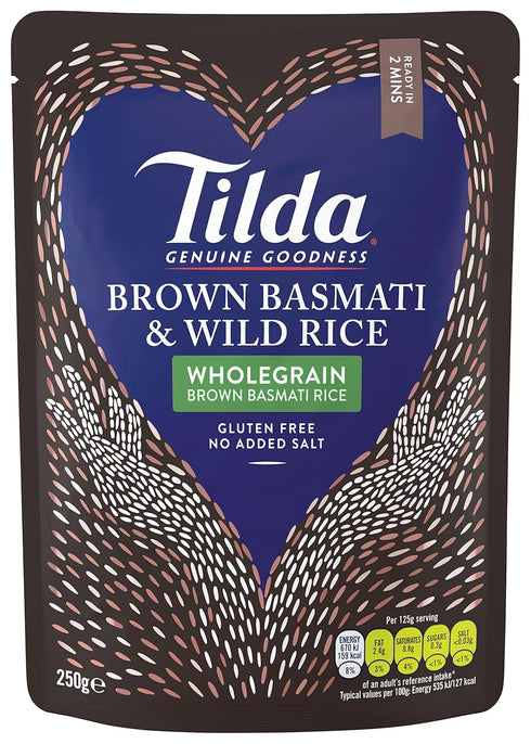 Vantexi Brown Steamed Basmati and Wild Rice 250 g Pack of 6