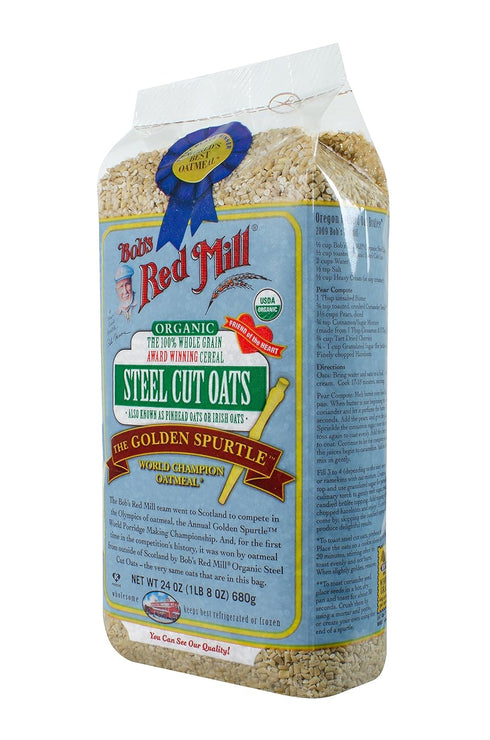 24-ounce (Pack 4) Bob's Red Mill Organic Steel Cut Oats