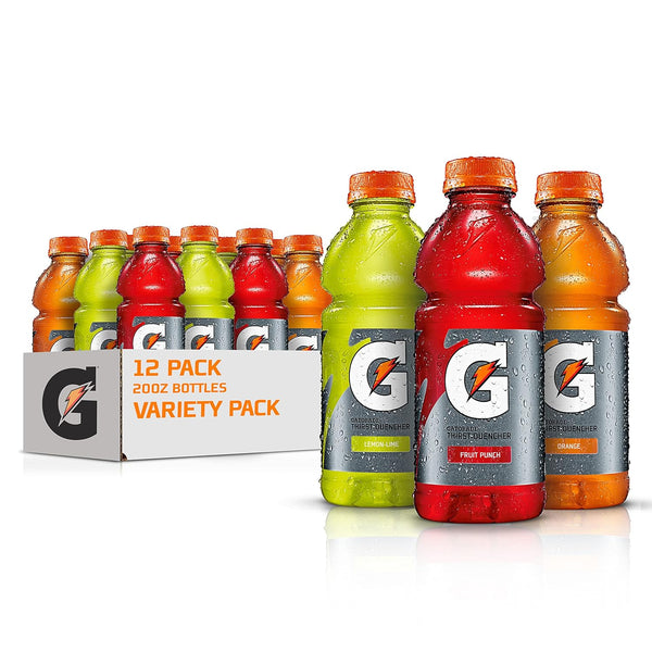 Gatorade Thirst Quencher Sports Drink, Variety Pack, 20oz Bottles, 12 Pack, Electrolytes