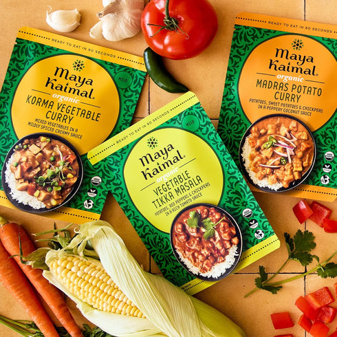 Maya Kaimal Organic Indian Vegetable Curry Variety | Microwaveable, Ready to Eat, Fully Cooked | Vegan | Organic |