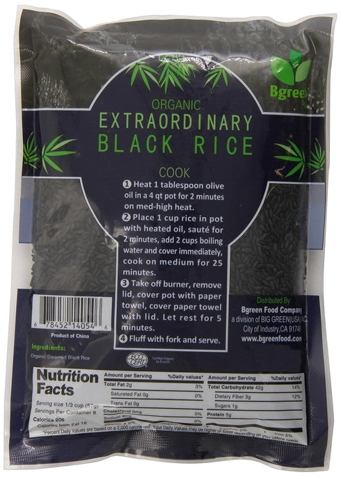 bgreen 16 Organic Black Rice, Ounce