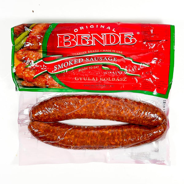 Bende Original Hungarian Brand Smoked Sausage Gyulai Kolbsz 5 Pack