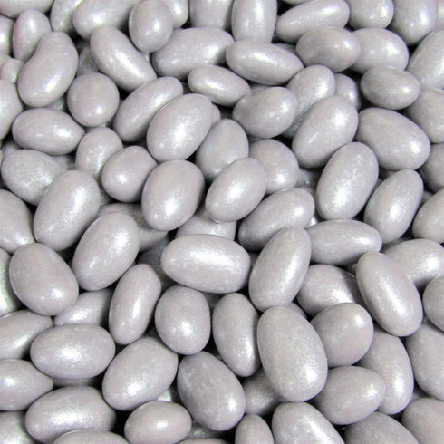 1 LB Silver Jordan Almonds by Its Delish, Bulk | Candied Almond Nut with Sweet Hard Candy Coating - Bulk Wedding Favors