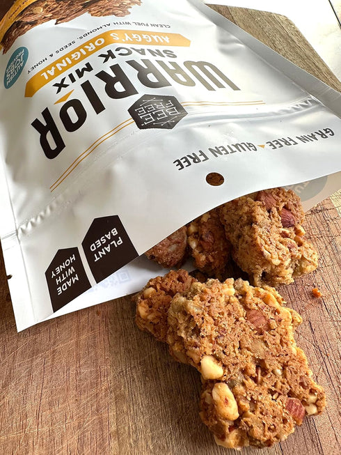9 BeeFree Warrior Mix Granola | Gluten Free, Grain Free, & Paleo, Auggy's Original Mix, Ounce Bag