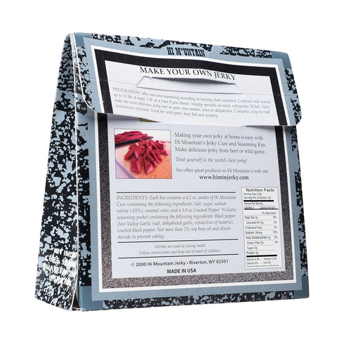 15 lbs. (1 Hi Mountain Jerky Seasoning and Cure Kit | CRACKED PEPPER 'N GARLIC BLEND | Beef Jerky Seasoning | Perfect