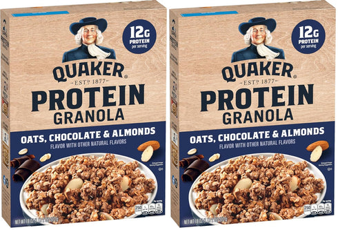 Quaker Chocolate Protein Granola, 18 Oz (Pack of 2)