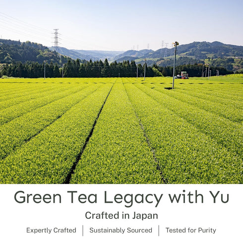 30 Packets Yu Tea Organic Hojicha Green Tea Powder, Instant | Rich in Antioxidants & EGCG | Pure Japanese Roasted Green
