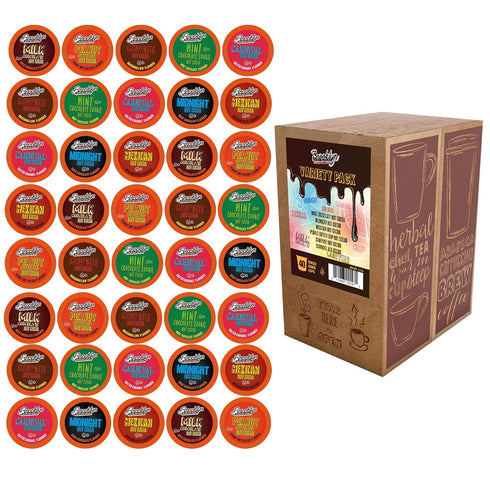 Pack 2.0 40 Count Brooklyn Beans Hot Chocolate Variety Pods, Compatible with K-Cup Brewers