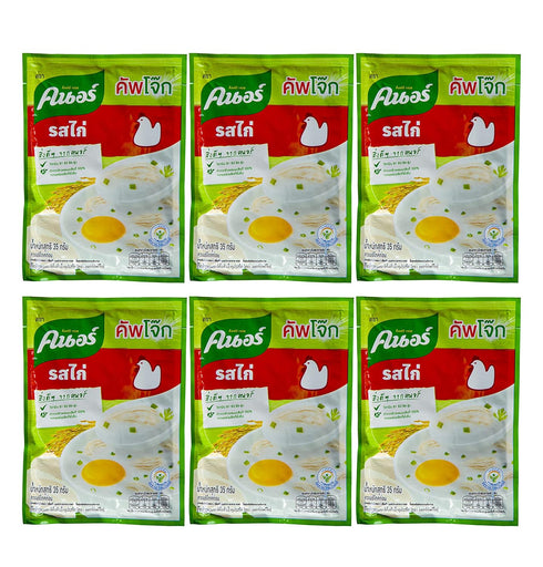 Generic Pack of 6 Thai Jasmine Rice Porridge, Chicken 32 Gram