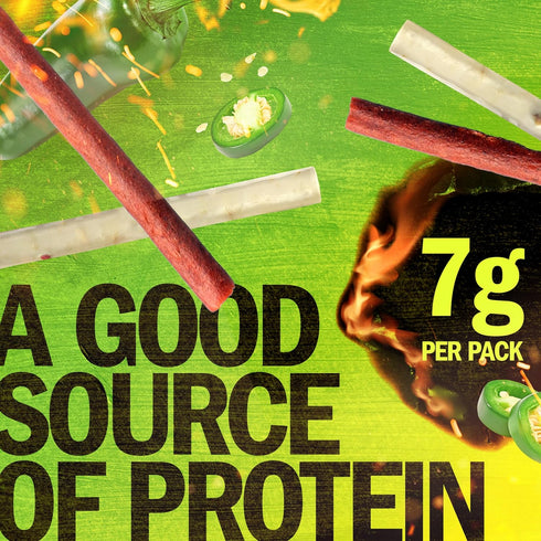 Pack,Made 100% Cheese,8g 1.2 Ounce,16 Count (Pack 2) Jack Link's Jalapeno Beef & Cheese Combo,Spicy Snack with Beef