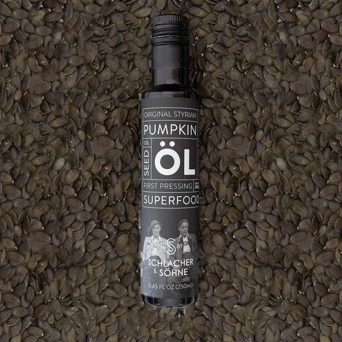 100% (8.4 OZ 250 ml) Schlacher & Soehne Styrian Pumpkin Seed Oil: Pure, Cold Pressed, Non GMO, Gluten Free, Vegan, May