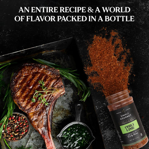 Chili Lime Spice | Premium Blend Spice for Gourmet Cooking | Recipe in a Bottle, Simply Gourmet by Rivky Kleiman