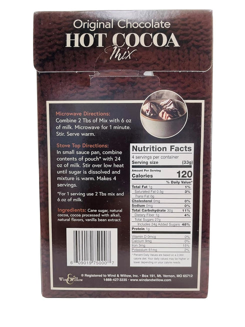 Generic Pack 4 Wind & Willow Original Chocolate Hot Cocoa Mix