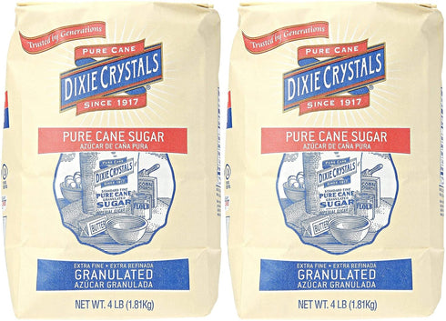 Imperial Sugar Dixie Crystals Pure Cane Sugar, 4 lb Pack of 2