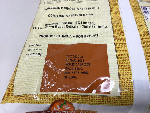 Aashirvaad 10LB WHOLE WHEAT FLOUR